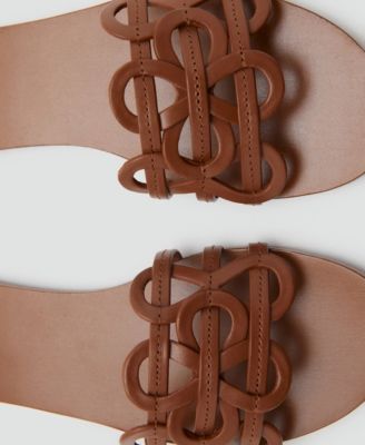 Women's Intertwined Strap Leather Sandals