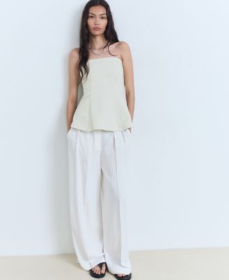 Women's Strapless Flared Top