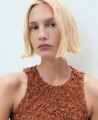 Women's Combined Open-Back Textured Dress