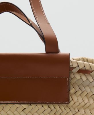 Women's Large Double-Handle Natural Fiber Basket Bag