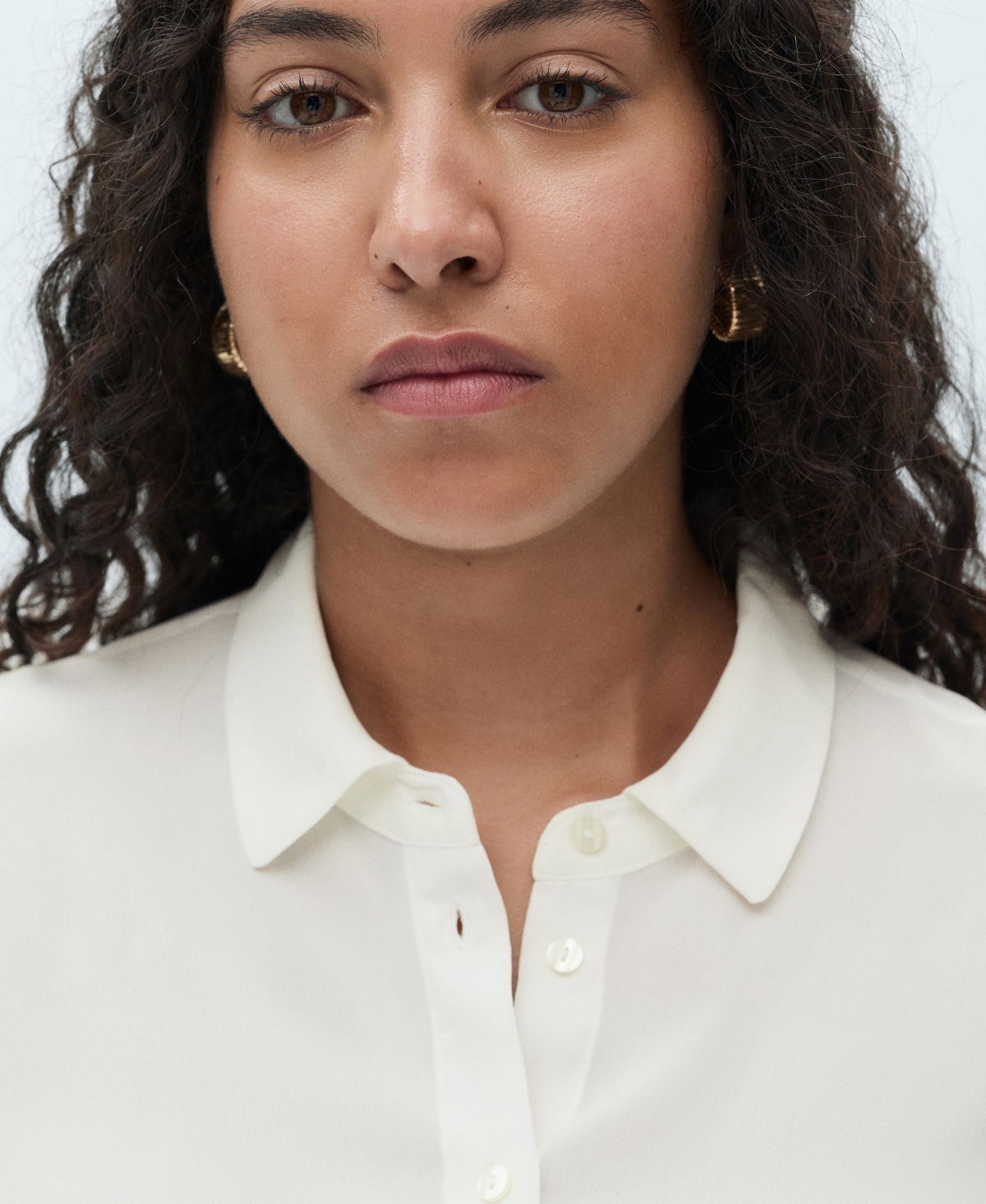 Mango Women's Short Sleeve Shirt In White