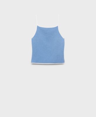 Women's Contrasting Trim Knitted Top