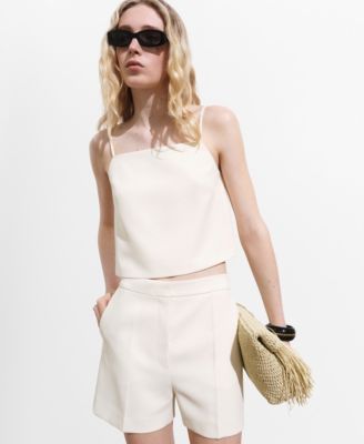 MANGO - Women's Buttoned Crop Top