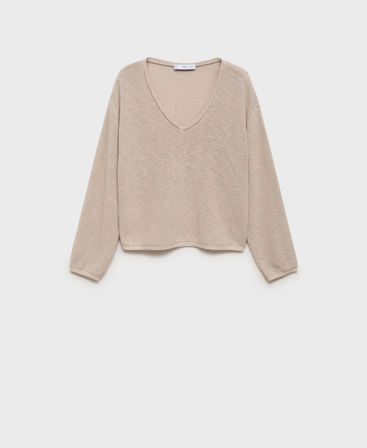 Mango Women's V-neck Knit Sweater In Sand