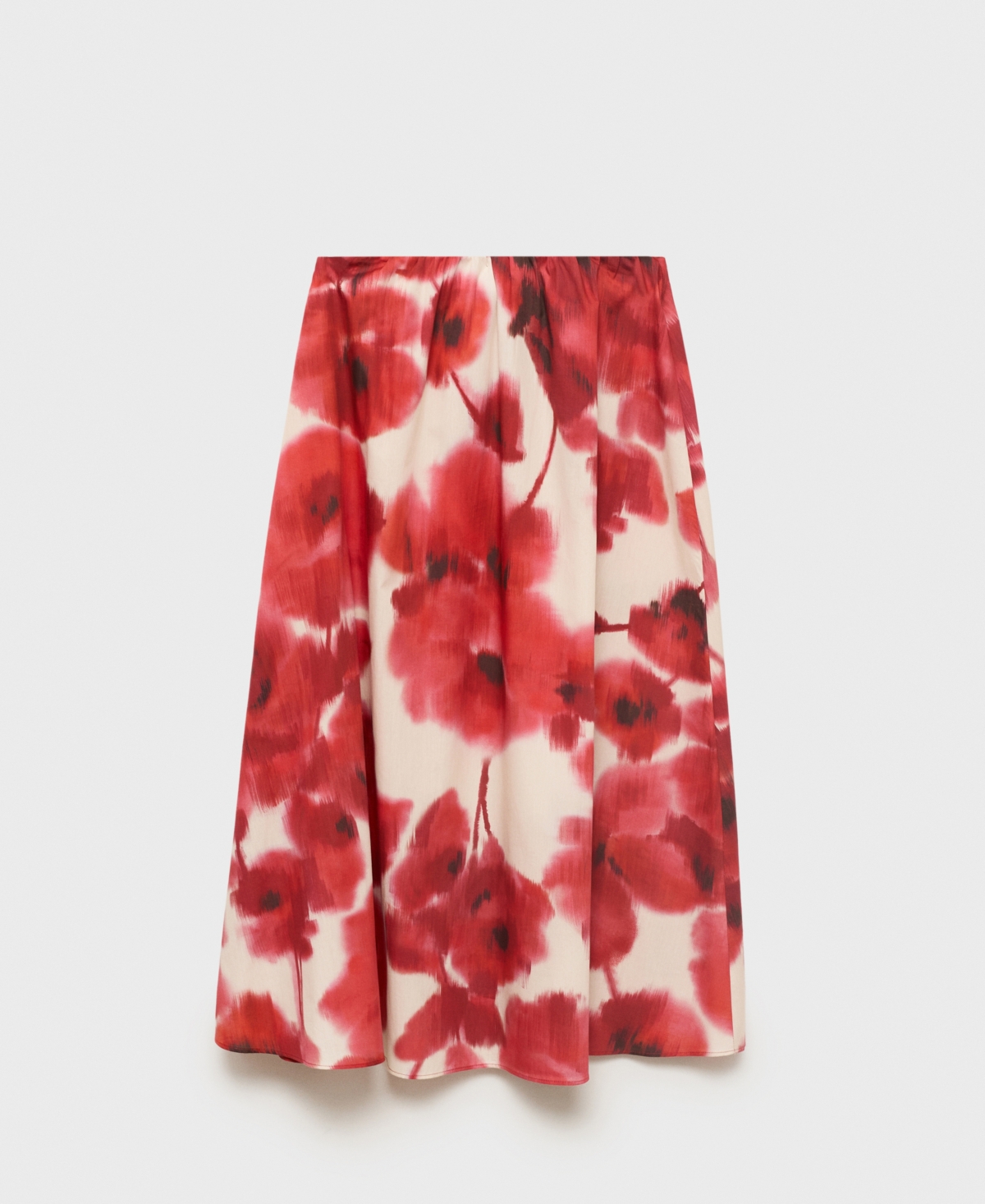 Mango Women's Floral Midi Skirt In Sand