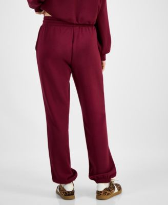 Juniors' Drawstring-Waist Scuba Jogger Pants