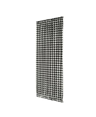 Plaid Country Farmhouse French Door Curtain Panel With Matching Tieback - 25W x 40L, Yellow