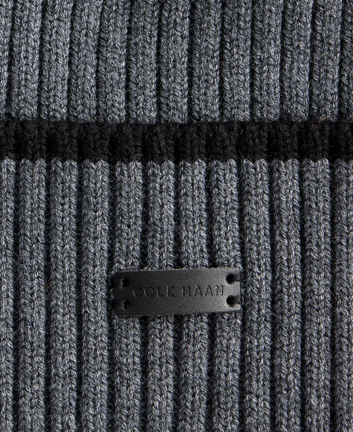 Cole Haan Men's Heritage Stripe Cuffed Beanie In Gray