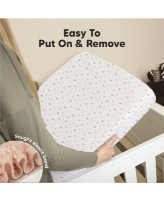 2pk Soothe Fitted Crib Sheets Neutral, Baby Crib Sheets, Fits Standard Nursery Baby Mattress