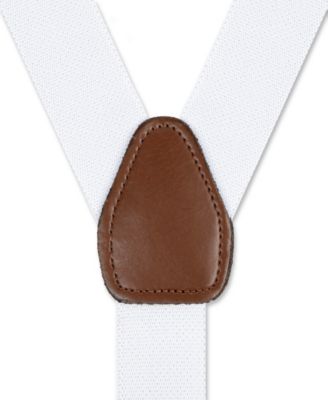 Men's Solid Clip End and Button End Convertible Suspender