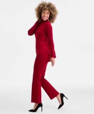 Women's Mid Rise Pull-On Tailored Pants