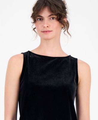 Women's Velour Boat-Neck Tank