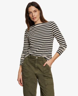 Women's Boat Neck Long Sleeve Top