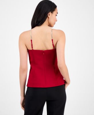 Women's Bustier Compression Metallic-Strap Top
