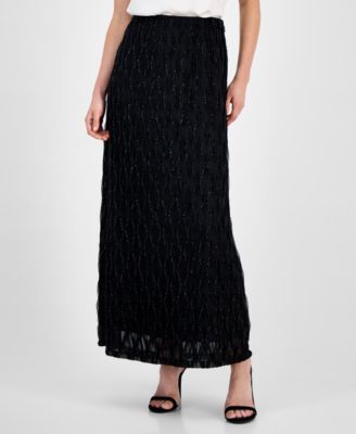 Women's Glitter Flared Maxi Skirt