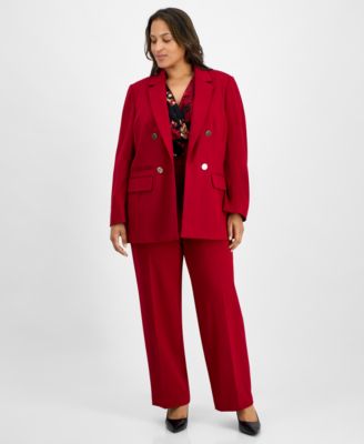 Plus Size Open-Front Blazer