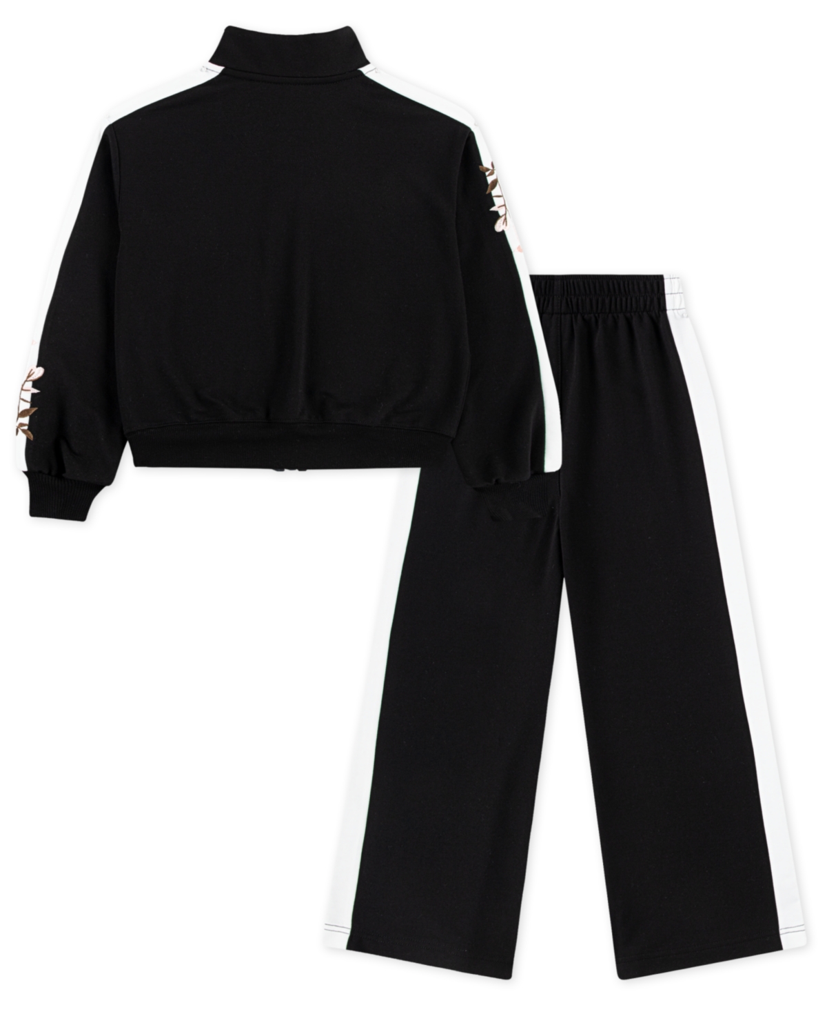 Nike Toddler And Little Girls 2-piece Floral Track Jacket And Pants Set In Black