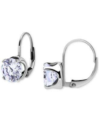 Cubic Zirconia Leverback Drop Earrings in 18k Gold-Plated Sterling Silver, Macy's Exclusive
