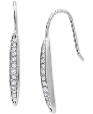 Giani Bernini - Pav&eacute; Bar Linear Drop Earrings in Sterling Silver