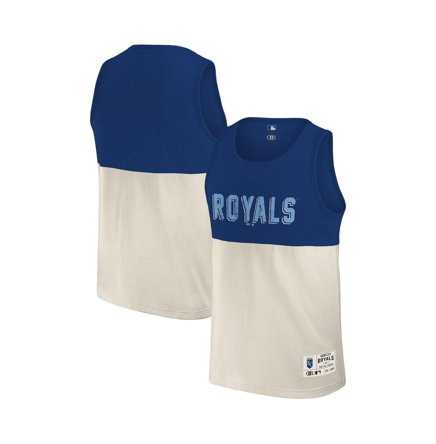 Мужской топ Fanatics Darius Rucker Collection by Royal/Cream Kansas City Royals Color Block — фото 1