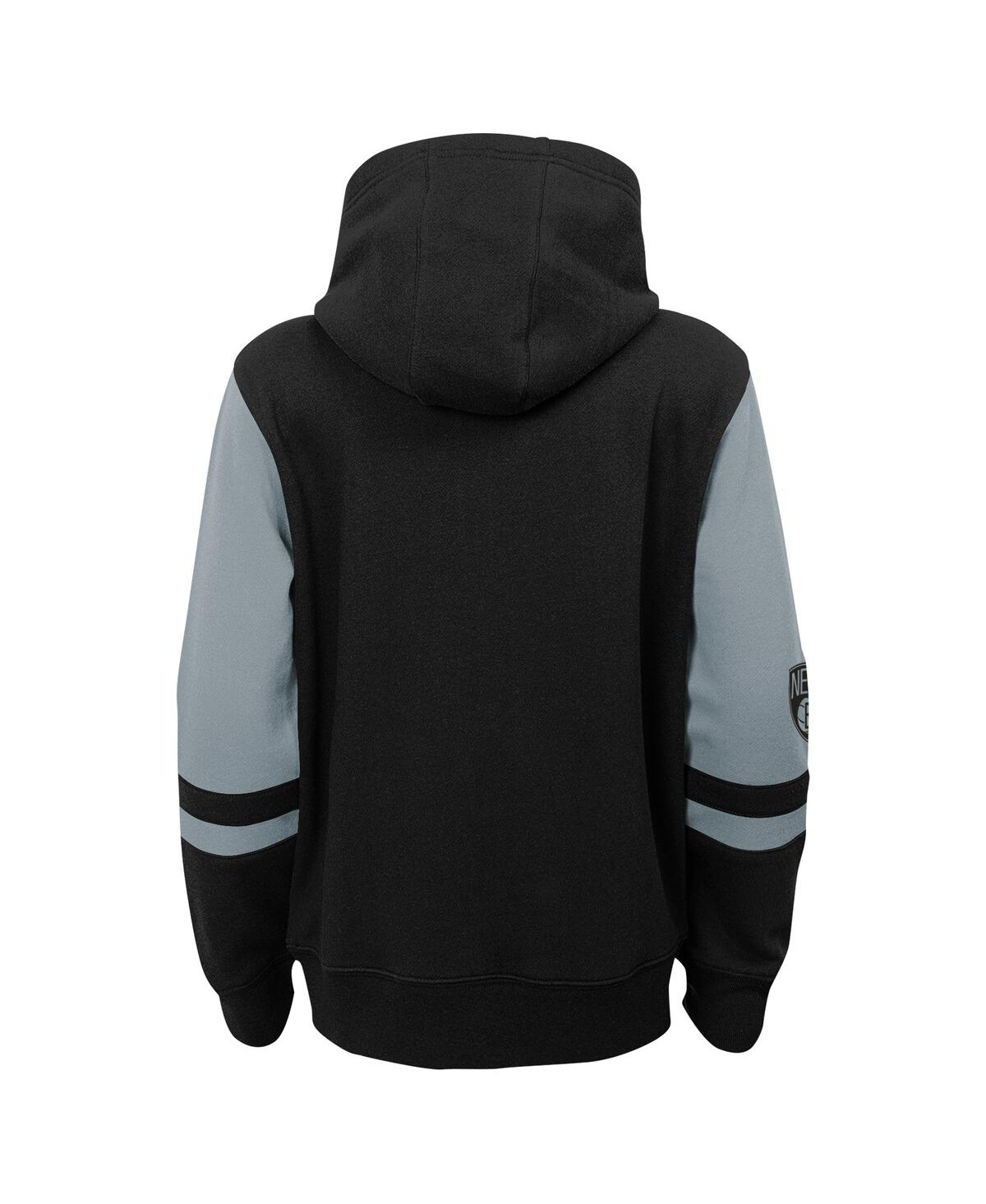 Outerstuff Preschool Black Brooklyn Nets Straight To The League Full-zip Hoodie In Black