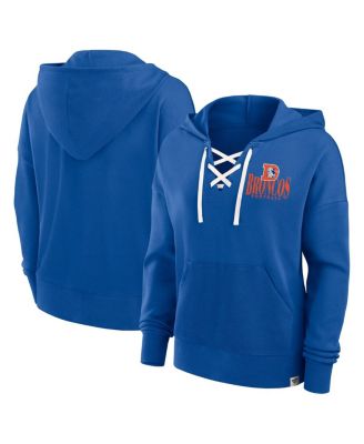 Fanatics - Women's Royal Denver Broncos Blitz Left Lace-Up Pullover Hoodie