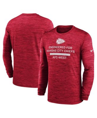 Nike - Men's Red Kansas City Chiefs Sideline Velocity Performance Long Sleeve T-Shirt