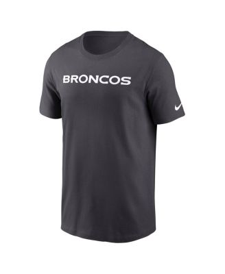 Men's Anthracite Denver Broncos Primetime Wordmark Essential T-Shirt