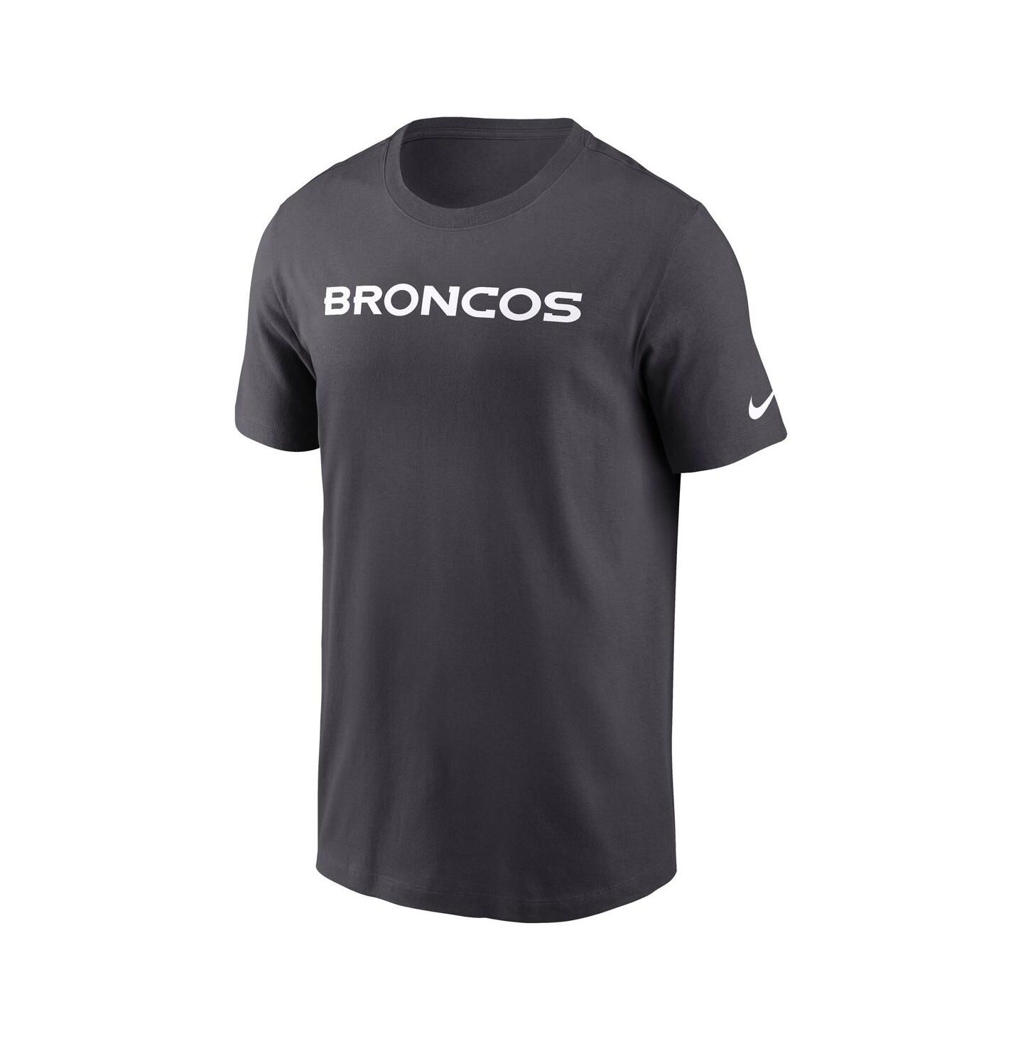 Мужская футболка Nike Anthracite Denver Broncos Primetime Wordmark Essential — фото 2