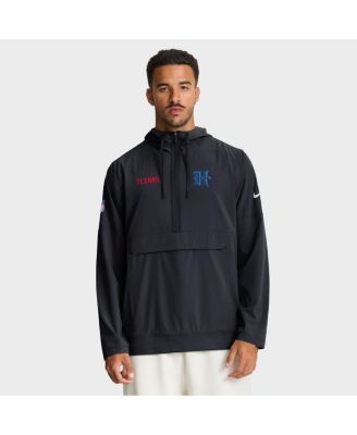 Nike - Men's Navy Houston Texans Sideline Alt Pack Anorak Half-Zip Hoodie Jacket