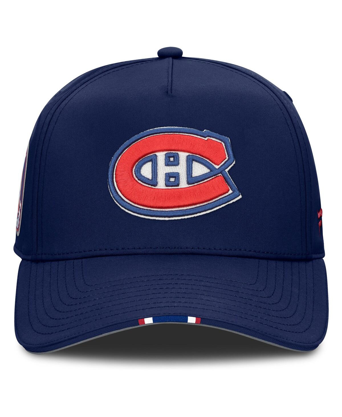 Fanatics Men's Navy Montreal Canadiens 2025 Nhl Draft Authentic Pro On-stage Podium A-frame Adjustable Hat In Blue