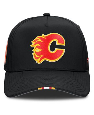 Men's Black Calgary Flames 2025 NHL Draft Authentic Pro On-Stage Podium A-Frame Adjustable Hat