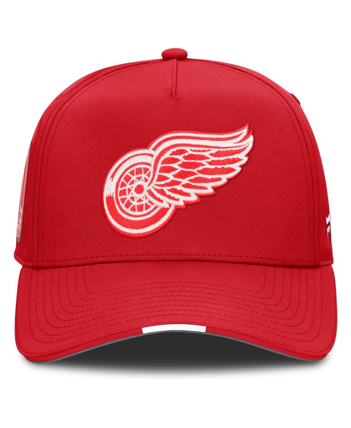 Fanatics Men's Red Detroit Red Wings 2025 Nhl Draft Authentic Pro On-stage Podium A-frame Adjustable Hat In Red