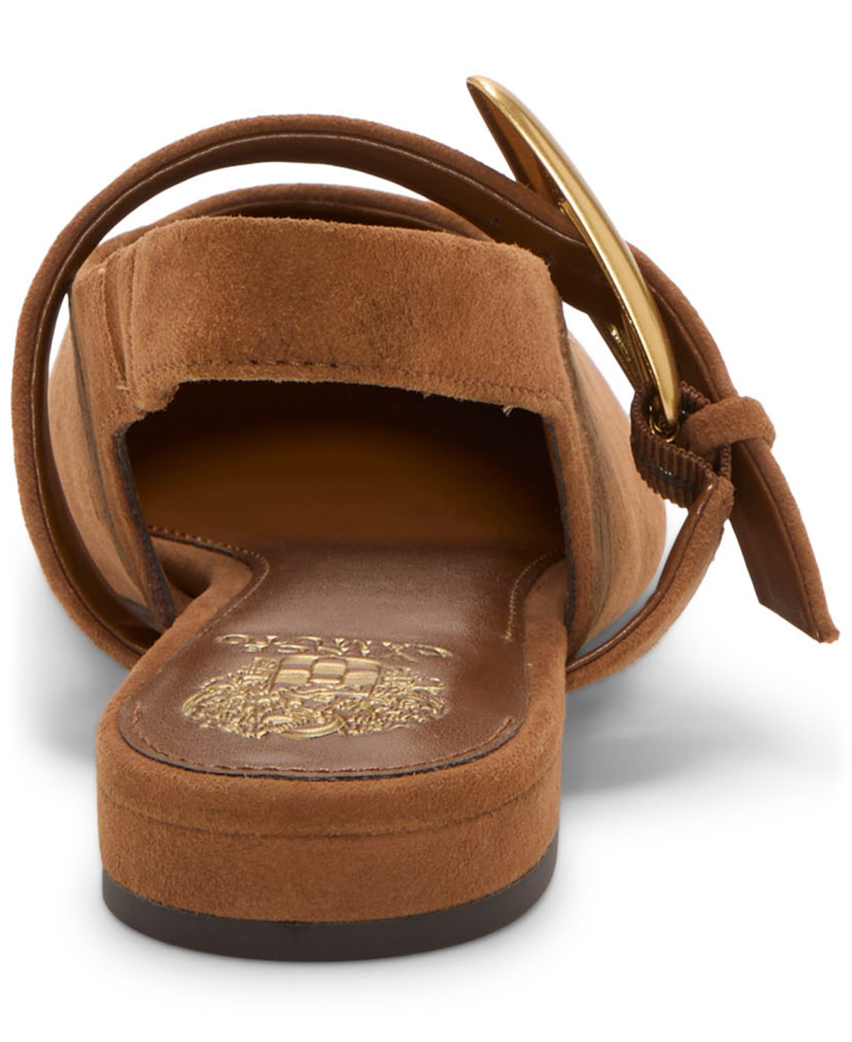 Vince Camuto Amoret Pointed Toe Slingback Flat In Brown