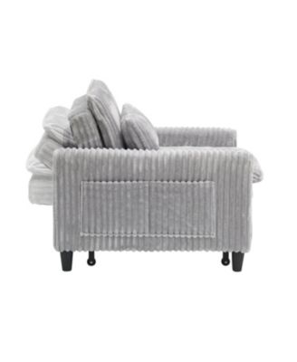 Grey Small Space Sofa Bed with Pillow