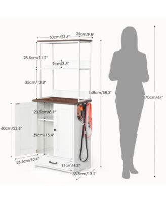 Pet Feeding Station with Storage & Shelving