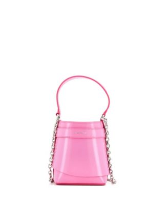 Micro GV Shark Lock Bucket Bag Leather