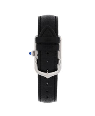 Must de Cartier Tank Quartz Watch in Stainless Steel and Leather 22mm