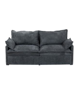 1 Pc Corduroy  Pull-Out Sleeper, Storage, USB & USB-C Charging, Pillows Included  Sofa Bed