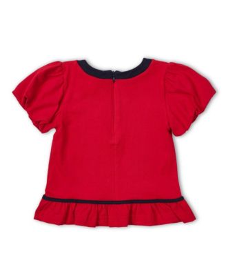 Toddler Girls Bubble Sleeve Top With Cherries