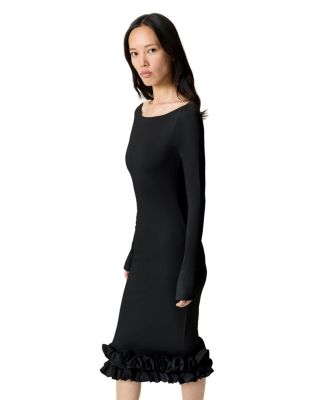 Women's Jersey Maxi Dress with Ruffle Detail
