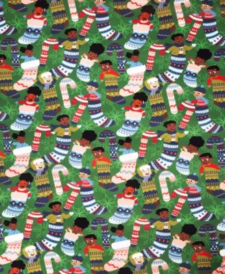 Kids in Stockings Gift Wrap