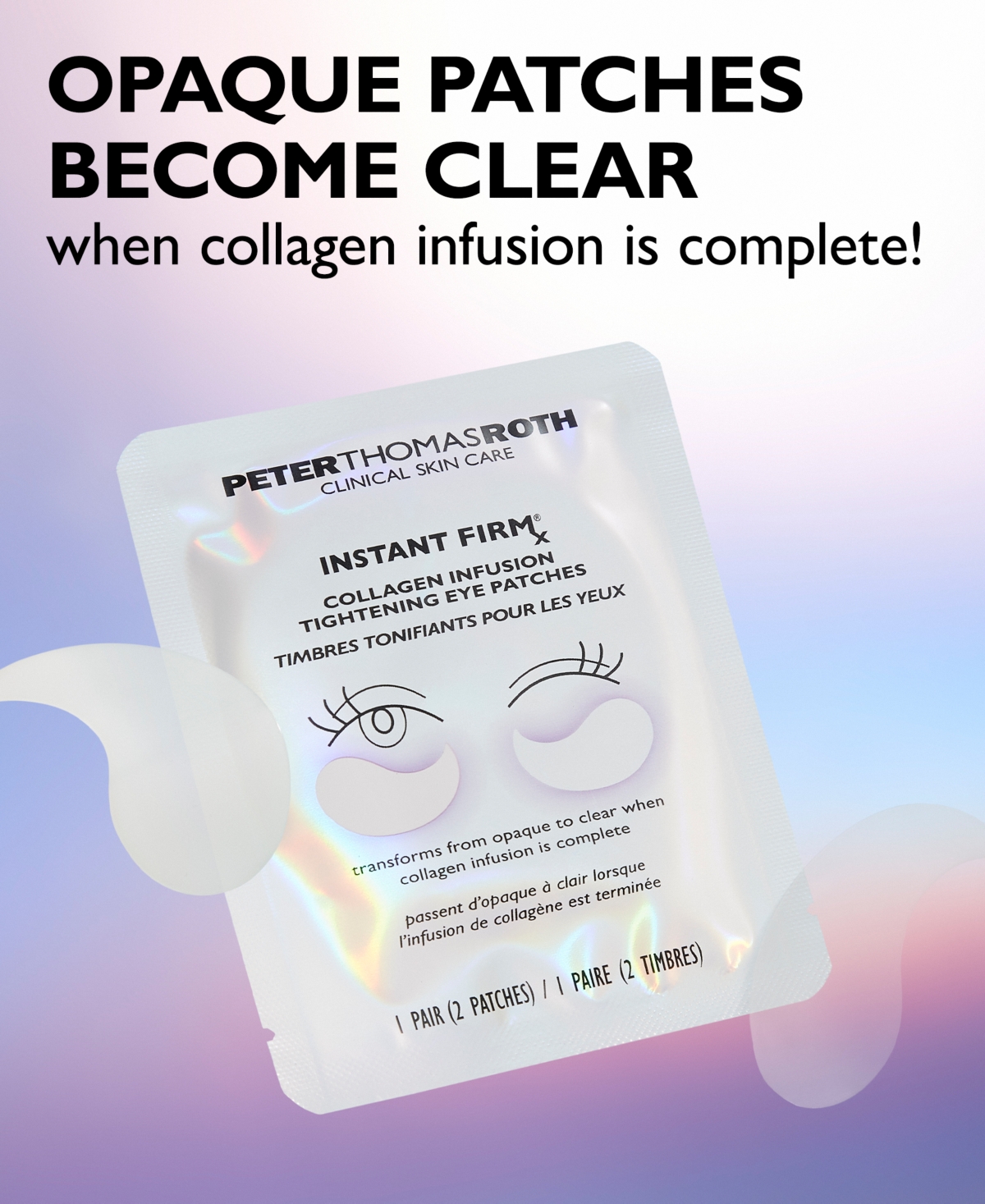 Peter Thomas Roth Instant Firmx Collagen Infusion Tightening Eye Patches, 8 Pairs In Transparent