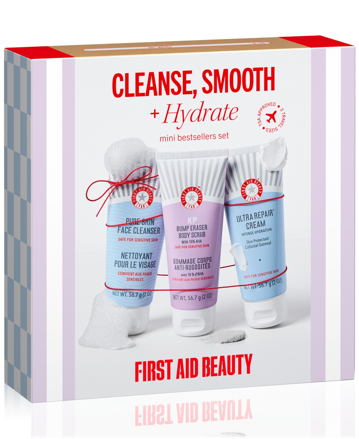 First Aid Beauty 3-pc. Cleanse, Smooth + Hydrate Mini Bestsellers Set In Transparent