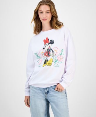 Freeze 24-7 - Juniors' Minnie Mouse Graphic Embroidered Sweatshirt