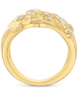 Diamond Three-Row Ring (3/4 ct. t.w.) in 14k Yellow Gold