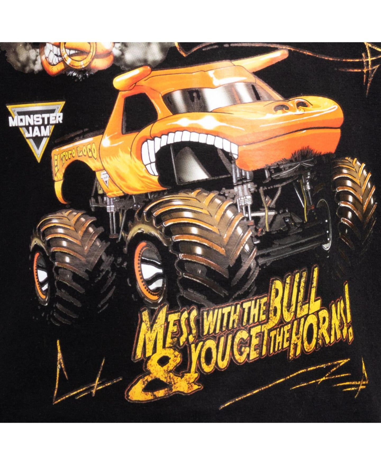 Детский спортивный комплект Monster Jam: футболка и шорты для мальчиков, цвет: Чёрный, вариант 1 — фото 4