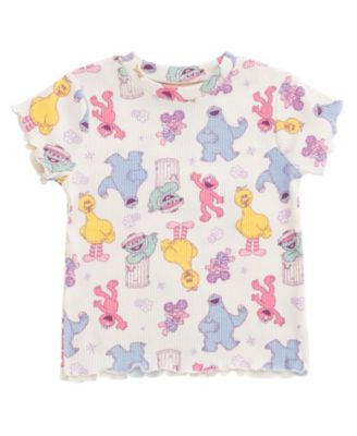 Baby Girls Ribbed T-Shirt and Shorts Outfit Set