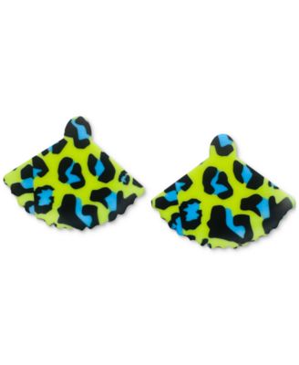 Swanky Designs Liora Mini Fan Stud Earrings - Lime Green 45$