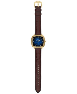 Unisex Nick Jonas x Machine Luxe Vignette Brown Croco Leather Watch, 37mm